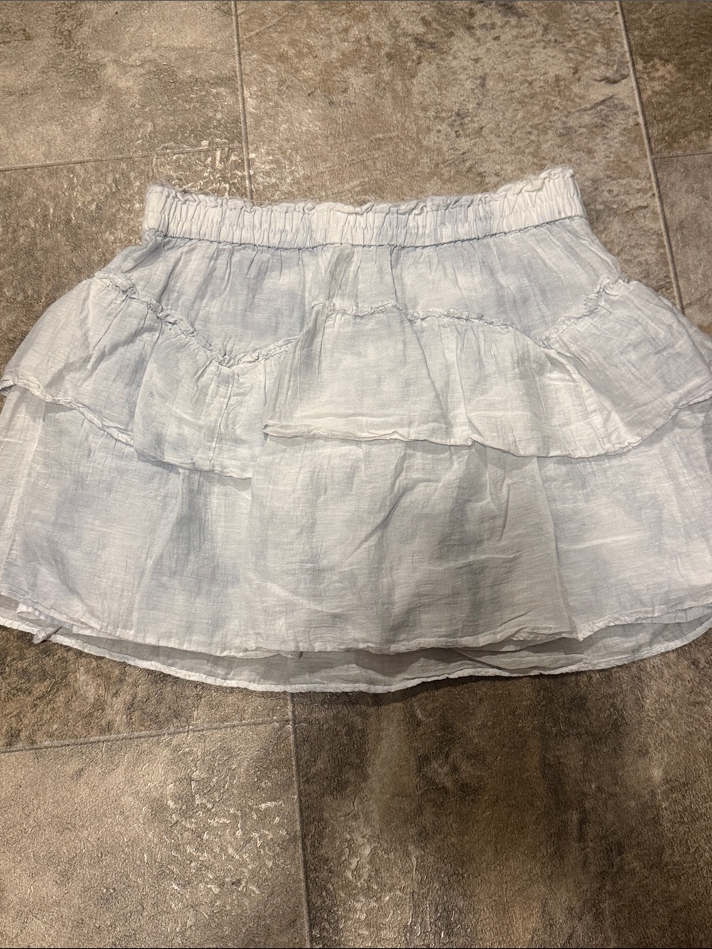 LoveShackFancy Abrielle Ruffle Mini Skirt